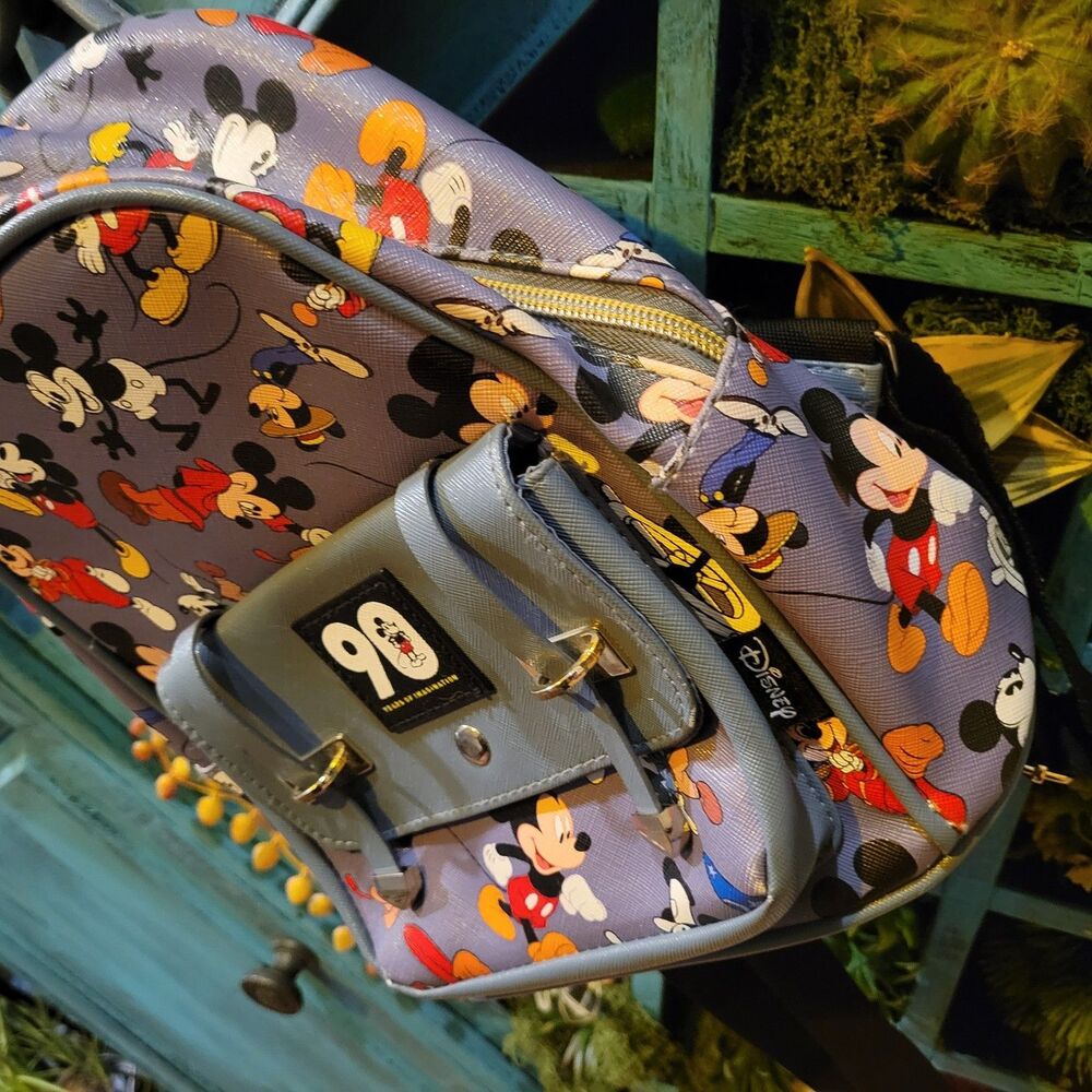 Disney Mickey Mouse 90 Years Anniversary Mini Licensed Backpack Faux Leather - Picture 2 of 8